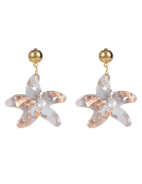 Fashion Gray Starfish Shape Decorated Earrings