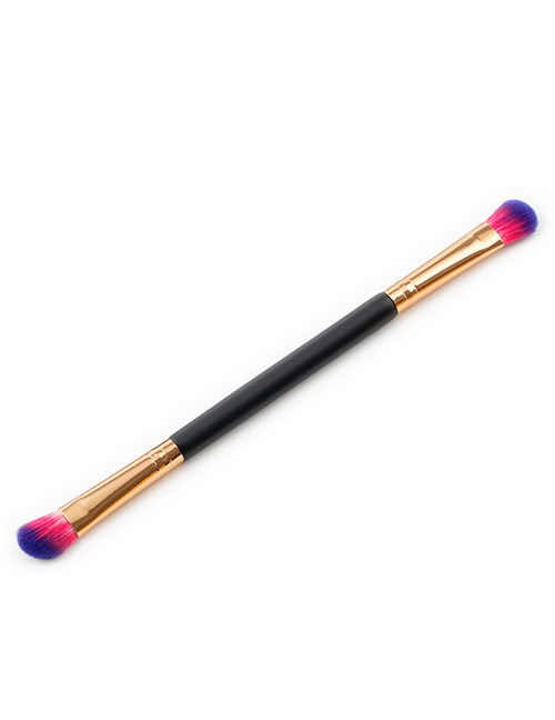 Trendy Plum Red+blue Color Matching Decorated Eyebrow Brush