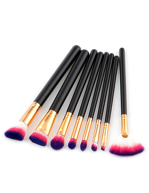 Fashion Purple Color-matching Decorated Brushes (8pcs)