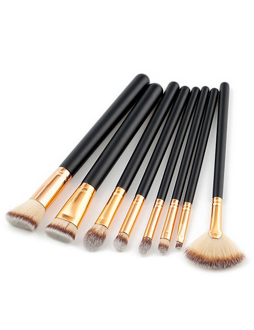 Fashion Gray Color-matching Decorated Brushes (8pcs)