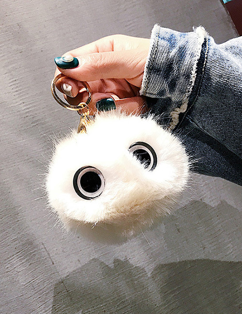 Cute White Eyes Decorated Key Chain