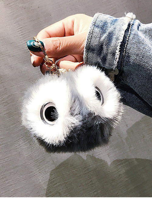 Cute Gray Eyes Decorated Key Chain