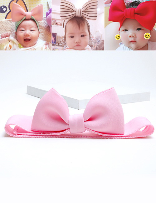 Lovely Pink Bowknot Shape Decorated Baby Hair Band