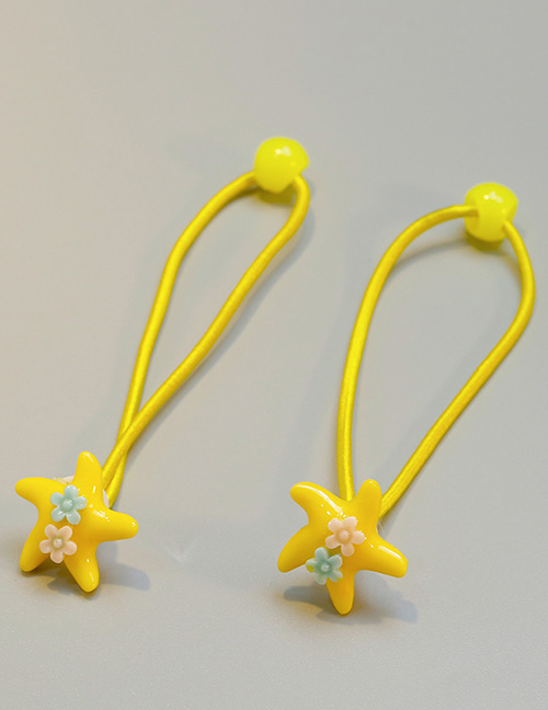 Cute Yellow Starfish Shape Decorated Baby Hair Band
