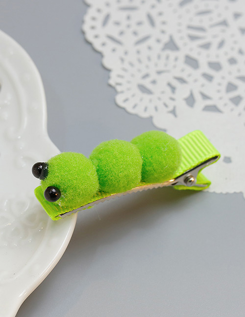 Cute Green Caterpillar Shape Decorated Hairpin