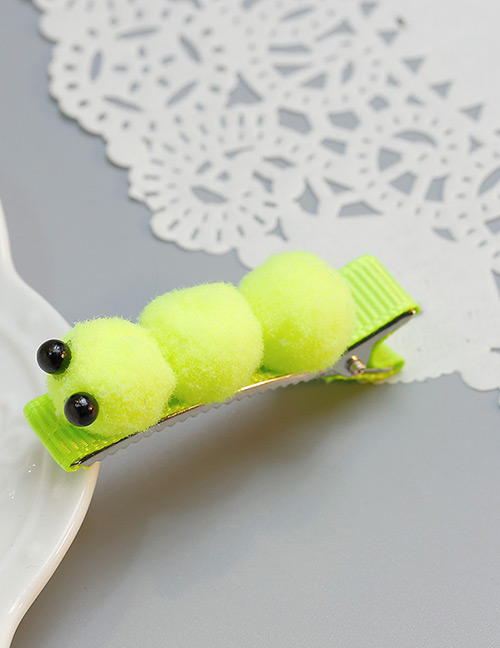 Cute Light Green Caterpillar Shape Decorated Hairpin