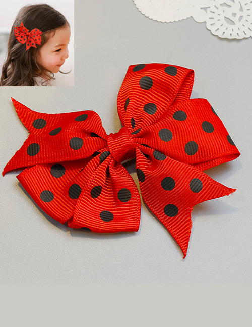 Lovely Red Bowknot Shape Decorated Hairpin