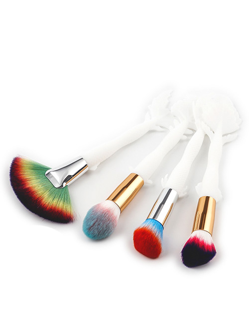 Fashion Multi-color Color-matching Decorated Brushes (4pcs)