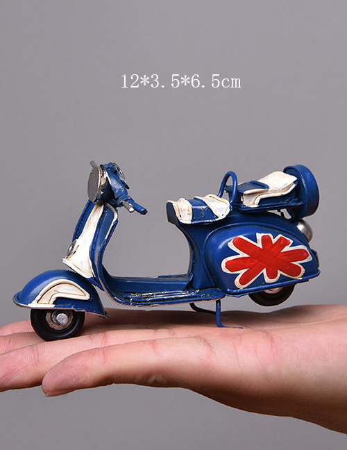 Personality Sapphire Blue Motorcycle Shape Decorated Ornaments