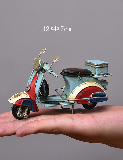Personality Light Blue Motorcycle Shape Decorated Ornaments