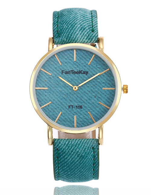Fashion Green Pure Color Decorated Watch