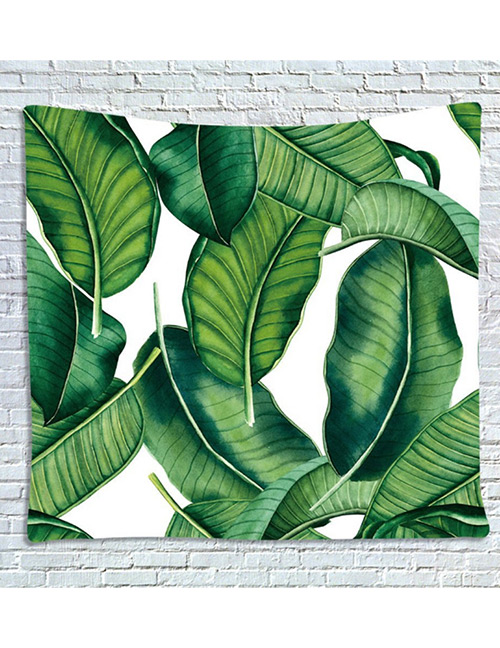 Fashion Green Leaf Pattern Decorated Blanket