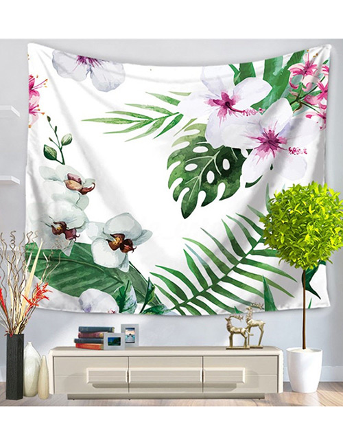 Fashion Green Flower&leaf Pattern Decorated Blanket
