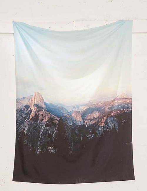 Fashion Black+light Blue Mountain Pattern Decorated Blanket