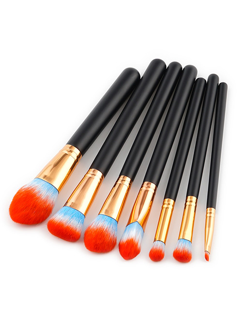 Fashion Orange Color-macthing Decorated Brushes