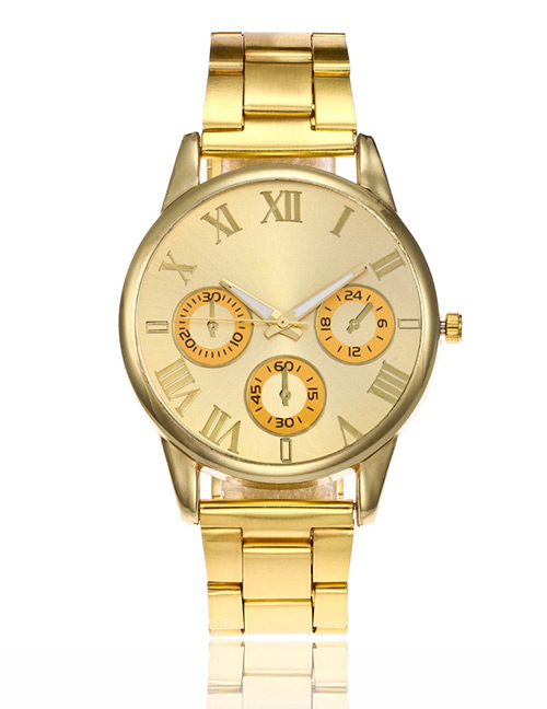 Fashion Gold Color Pure Color Decorated Watch