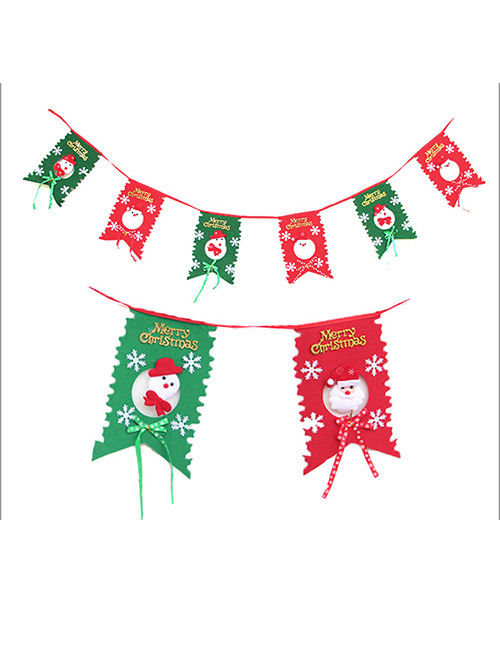 Fashion Red+green Snowman Pattern Decorated Christmas Ornaments(6pcs)