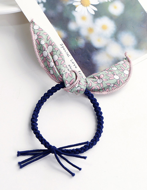 Fashion Sapphire Blue Rabbit Ears Shape Decorated Hair Band