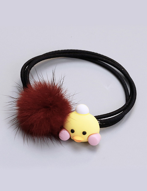 Lovely Claret Red Duck&fuzzy Ball Decorated Hair Band