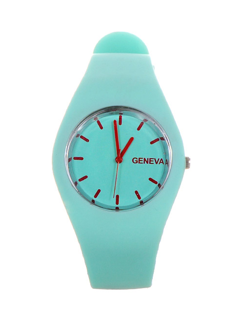 Fashion Light Green Pure Color Decorated Watch