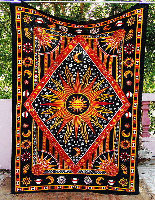 Fashion Multi-color Sun&flower Pattern Decorated Blanket