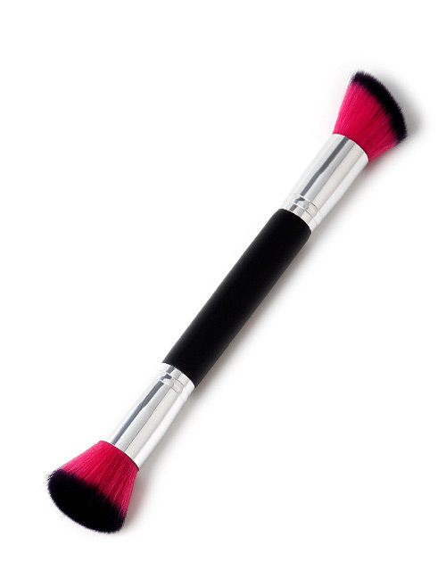 Fashion Red+black Oblique Shape Decorated Makeup Brush(1pc)