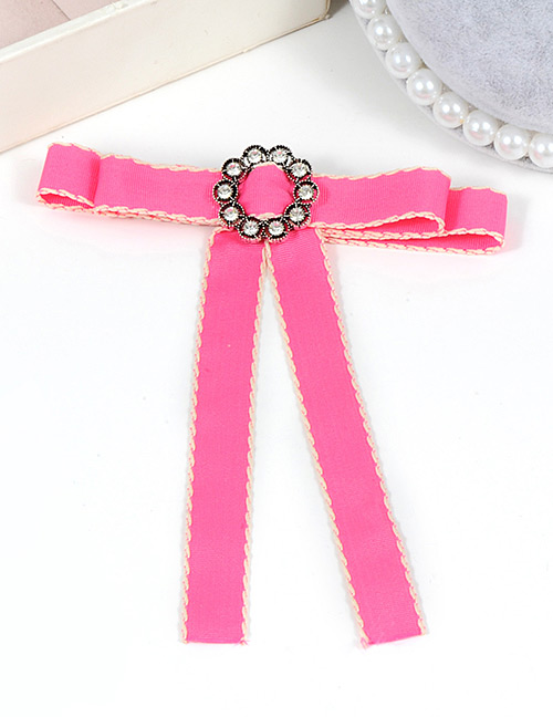 Trendy Pink Bowknot Decorated Simple Brooch