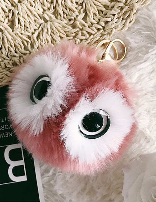 Fashion Pink Eyes&fuzzy Ball Decorated Ornaments