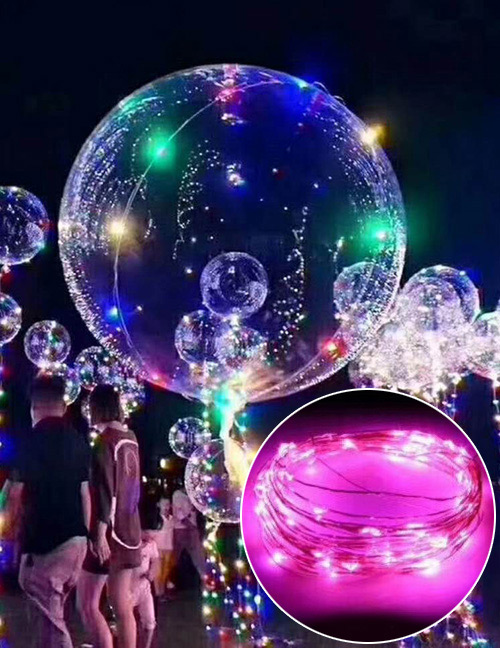 Trendy Pink Ball Shape Design Led Light Balloon(without Battery)