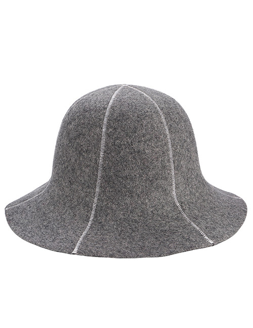 Trendy Gray Lines Design Simple Fisherman's Hat
