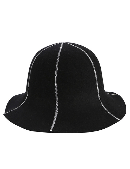Trendy Black Lines Design Simple Fisherman's Hat