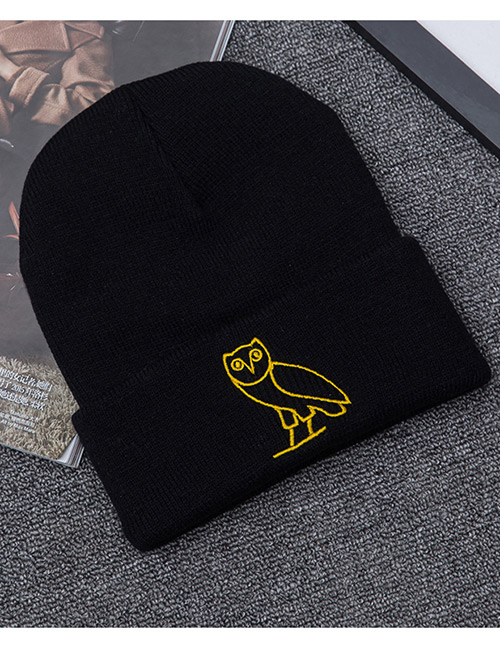 Lovely Black Owl Shape Decorated Hat