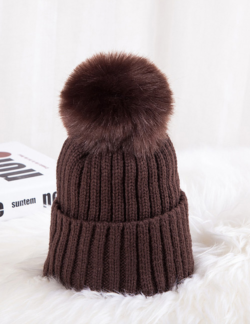Fashion Coffee Color-matching Decorated Hat