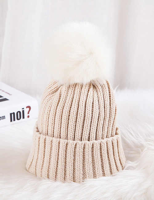 Fashion Beige Color-matching Decorated Hat