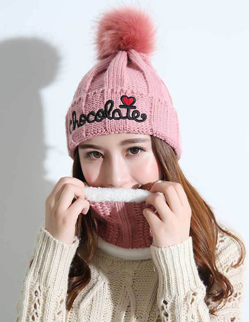 Fashion Pink Heart Shape Decorated Cap