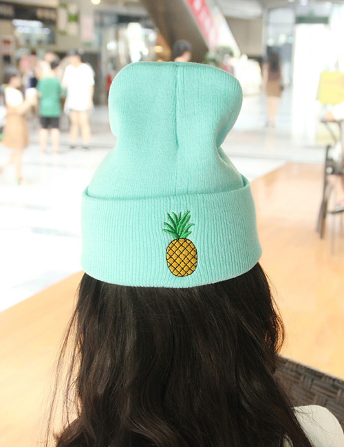 Lovely Blue Pineapple Shape Decorated Cap