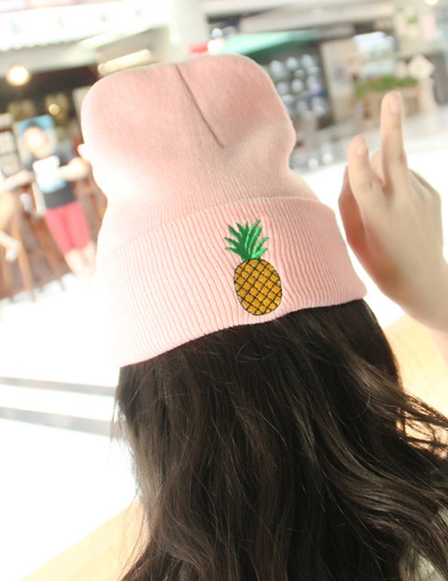 Lovely Pink Pineapple Shape Decorated Cap
