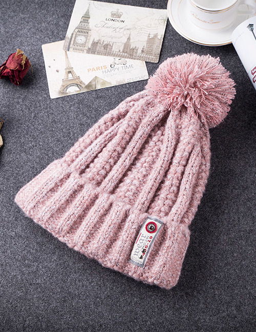 Fashion Pink Patch Shape Decorated Cap