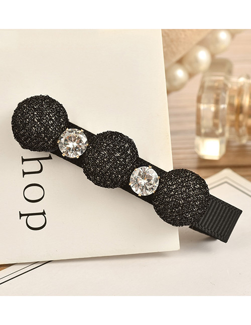 Fashion Black Pure Color Decorated Hair Clip