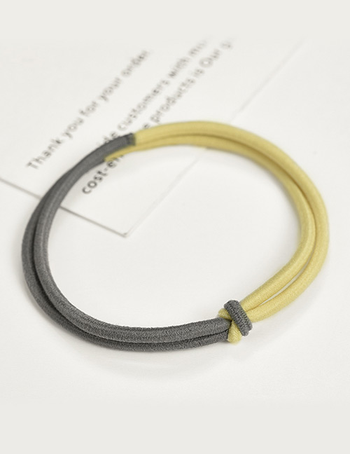 Fashion Yellow+gray Color Matching Decorated Hair Band