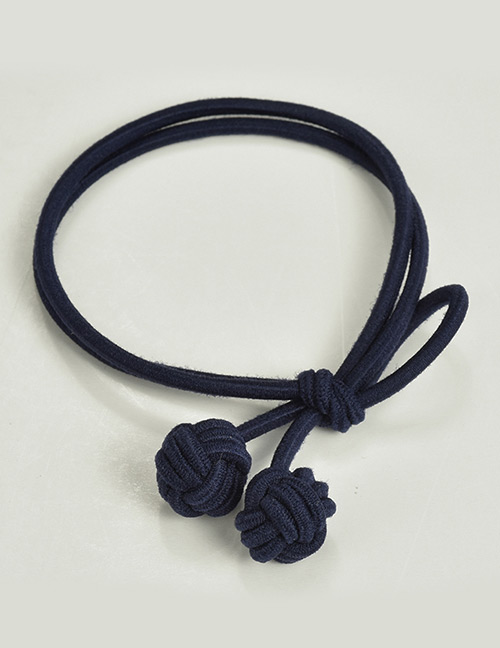 Lovely Navy Bowknot Decorated Double Layer Hair Band
