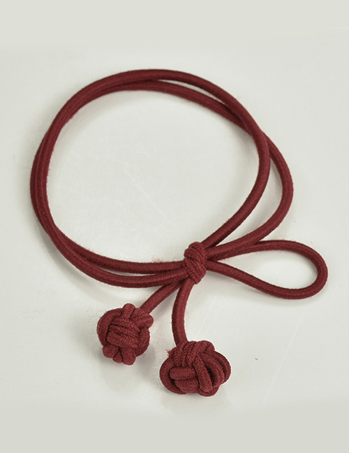 Lovely Claret Red Bowknot Decorated Double Layer Hair Band