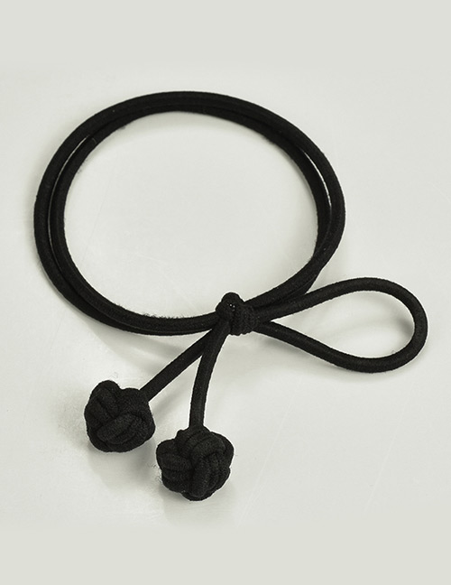 Lovely Black Bowknot Decorated Double Layer Hair Band