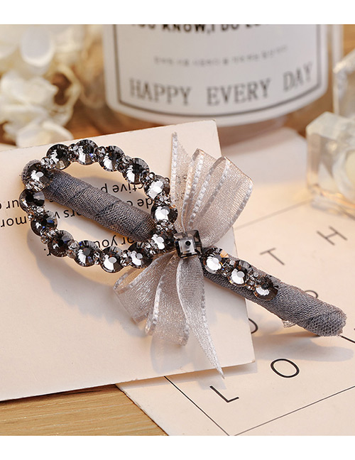 Lovely Gray Bowknot Decorated Simple Hairpin