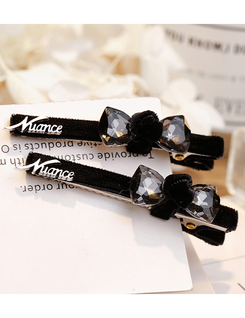 Fashion Black Bowknot Shape Decorated Hairpin (1pair)