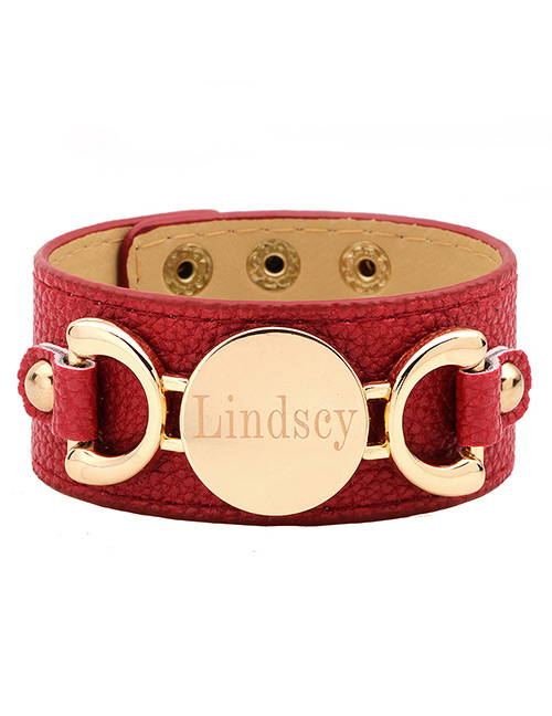 Fashion Red Letter Pattern Decorated Bracelet