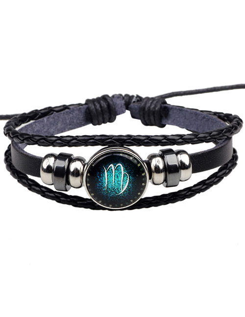 Fashion Black Virgo Pattern Decorated Bracelet