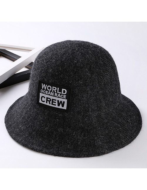 Fashion Black Letter Patch Decorated Hat