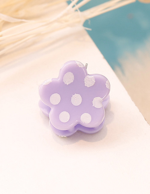 Fashion Purple Spot Pattern Decorated Hair Clip