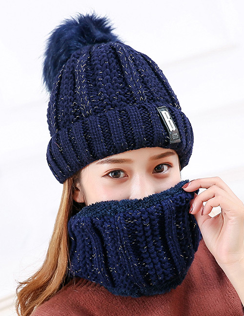 Fashion Navy Letter Patch Decorated Hat ( 2 Pcs)
